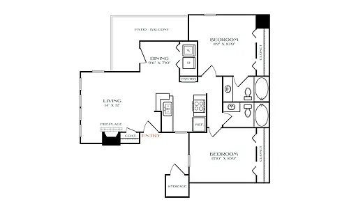 Floor plan B1 Renovated