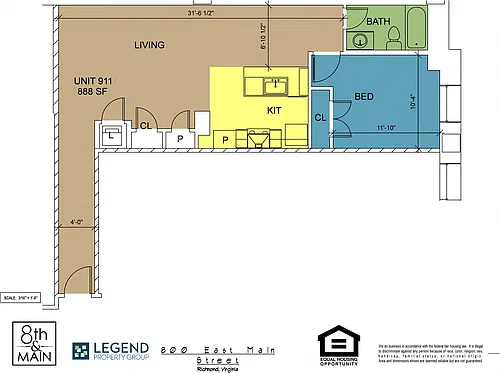 Floor plan 8th and Main 911