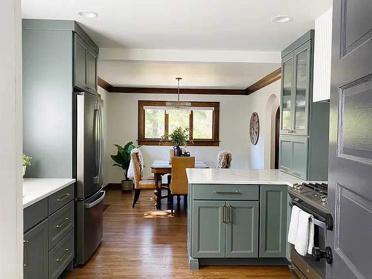 Kitchen has stainless steel appliances and is fully stocked with everything you could need.