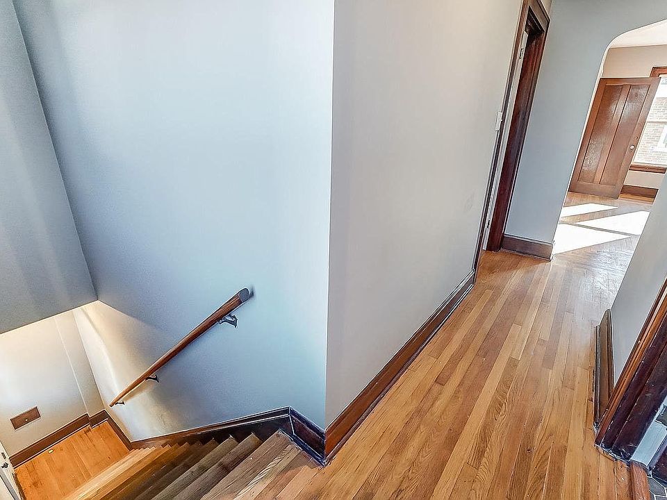 Stairwell up to second floor apartment.