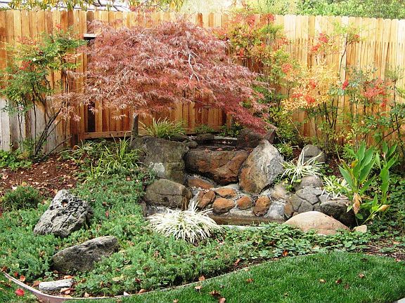 Relaxing Backyard Waterfall