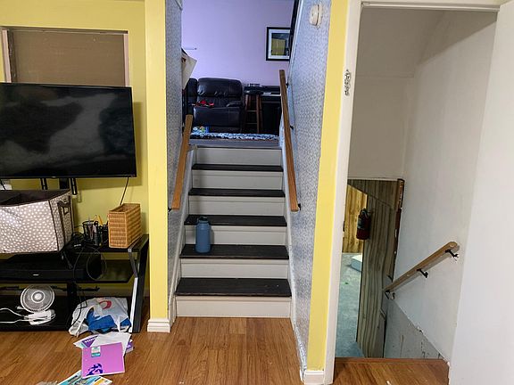 Steps to main hall and cellar basement