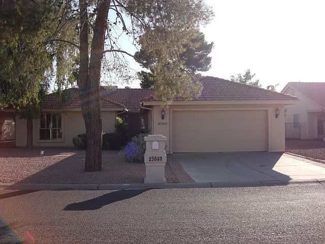 Front View with low Maintenance Desert Landscaping