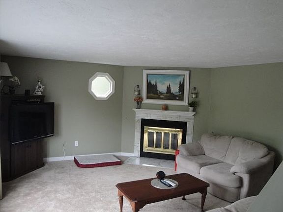 fireplaced living room