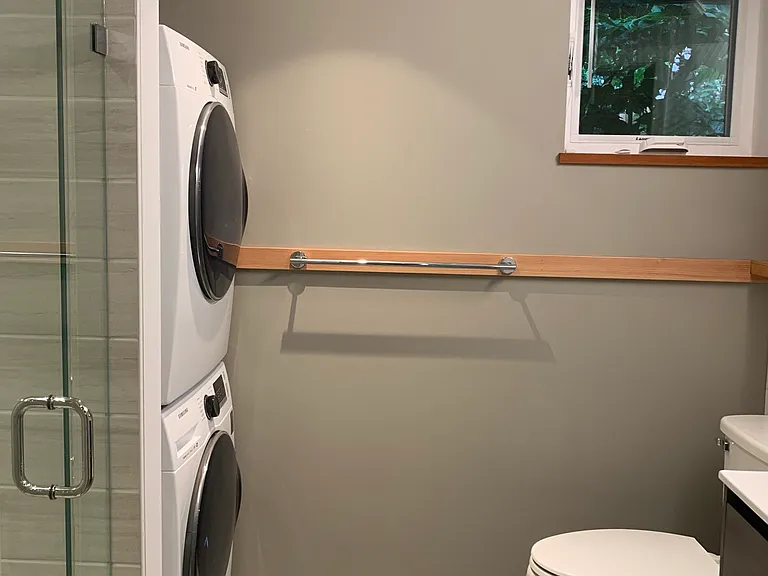 Bathroom, off of the kitchen.