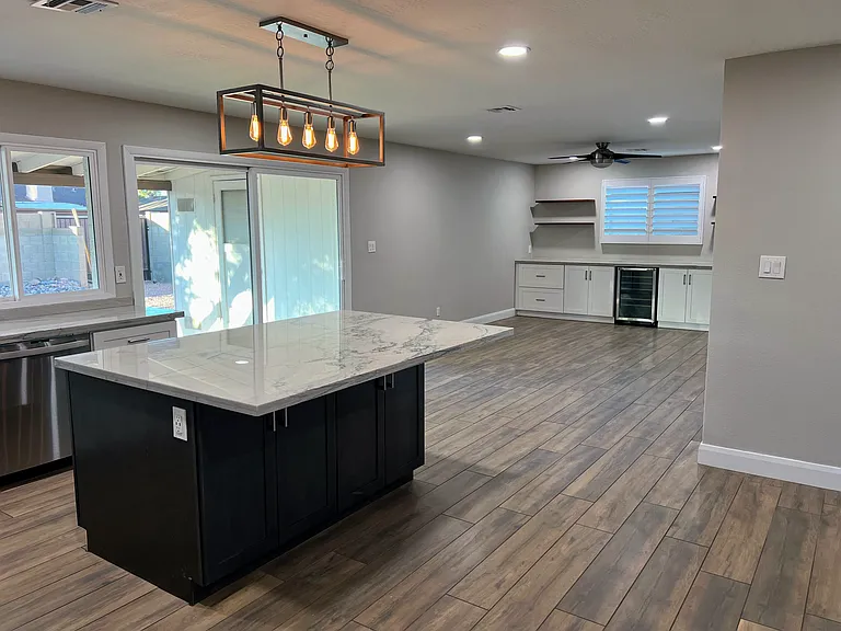 Kitchen into Dining Room