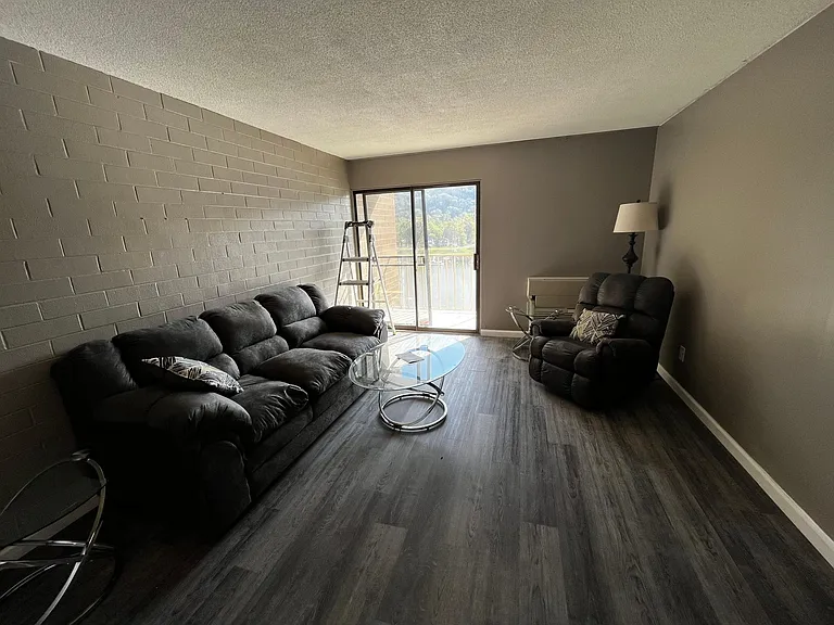 New furniture! It comes with a flat screen TV!