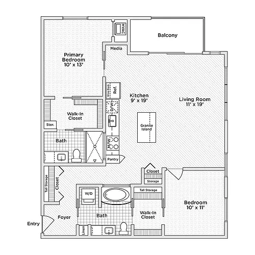Floor plan 2 Bedroom - C5