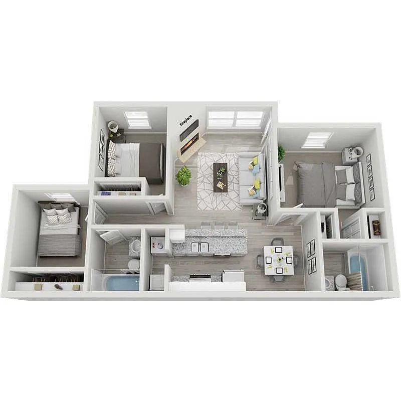 Floor plan Three Bedroom