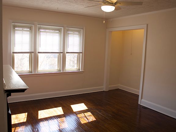 Former Murphy bed closet converted to bed nook.