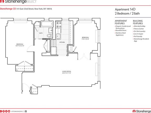 2nd image of 141 E 33rd St APT 16D
