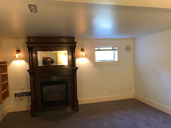 Living room including gas fireplace