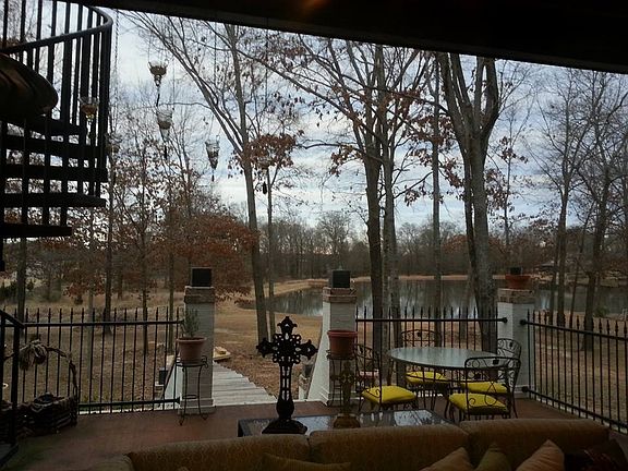 down patio looking at lake
