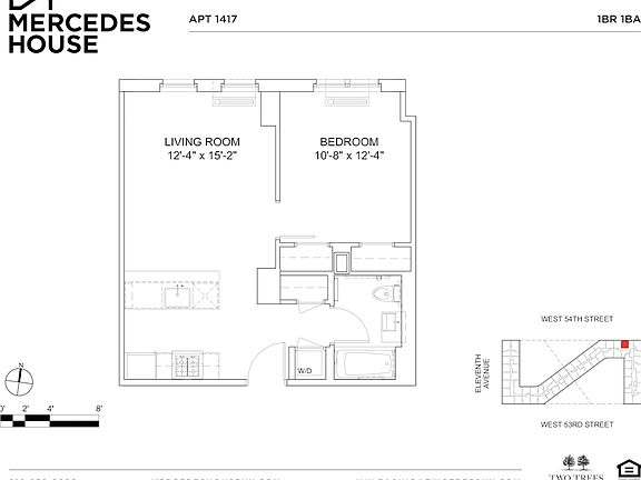 2nd image of 550 W 54th St APT 1417