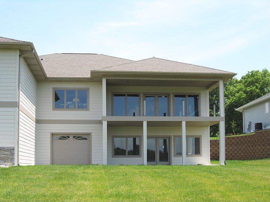 Back View with Golf Cart/Storage Shed