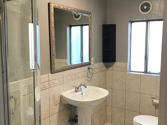 bathroom with brand new glass shower