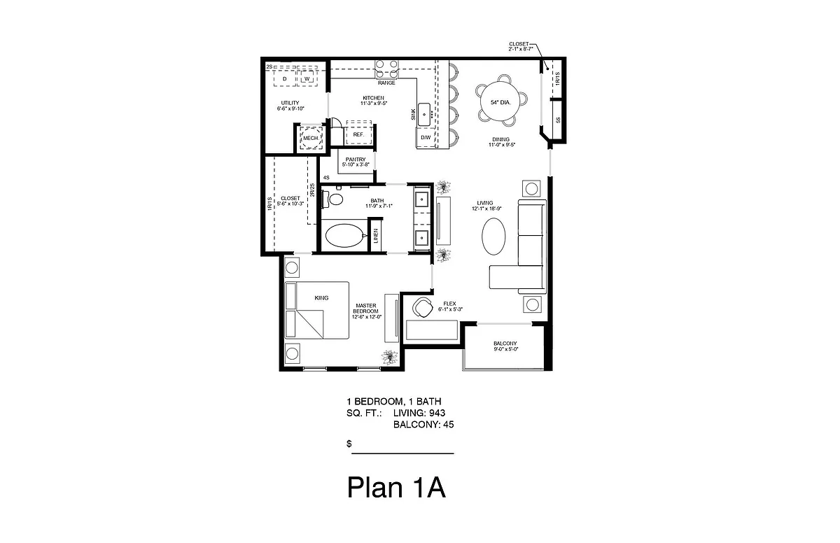 Floor plan 1-C