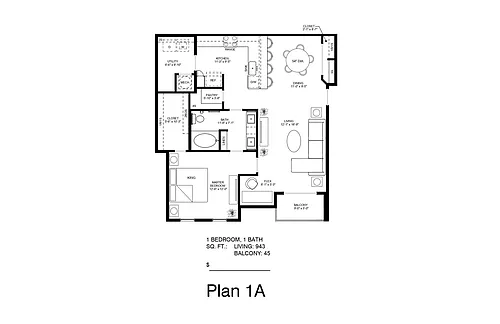 Floor plan 1-B