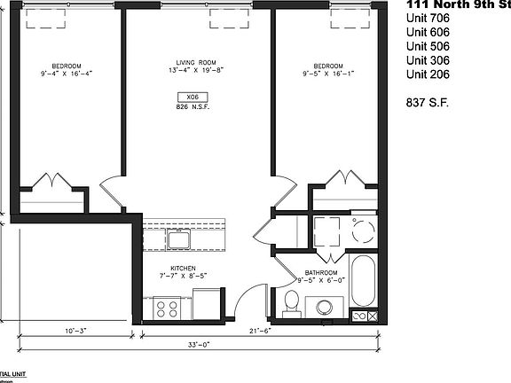 3rd image of 111 N 9th St Unit 706