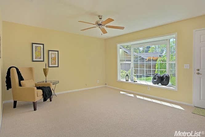 Family room views garden.