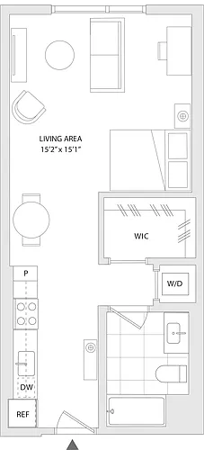Floor plan Studio G