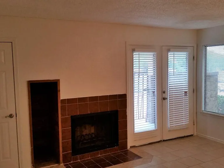 Wood burning fireplace