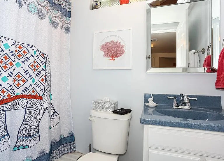 The charming Lower Level Bathroom.