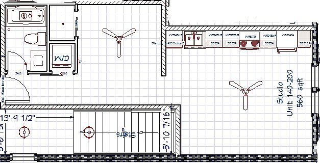 Floor plan of unit 200