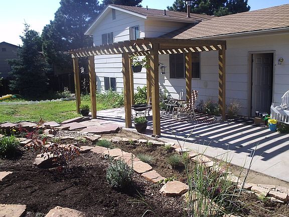 NW view from garden bench in back yard