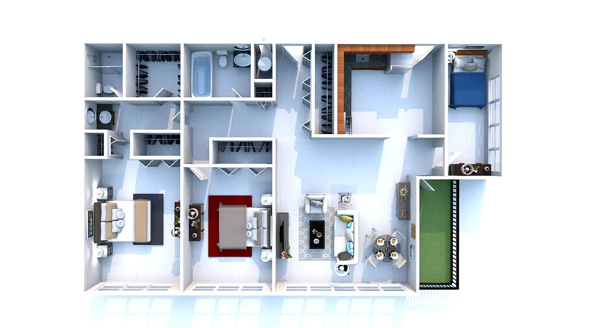 Floor plan Three Bedroom