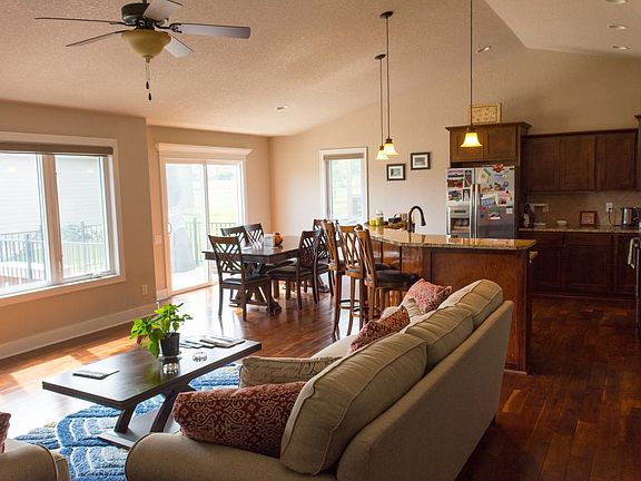 Living Room, Kitchen