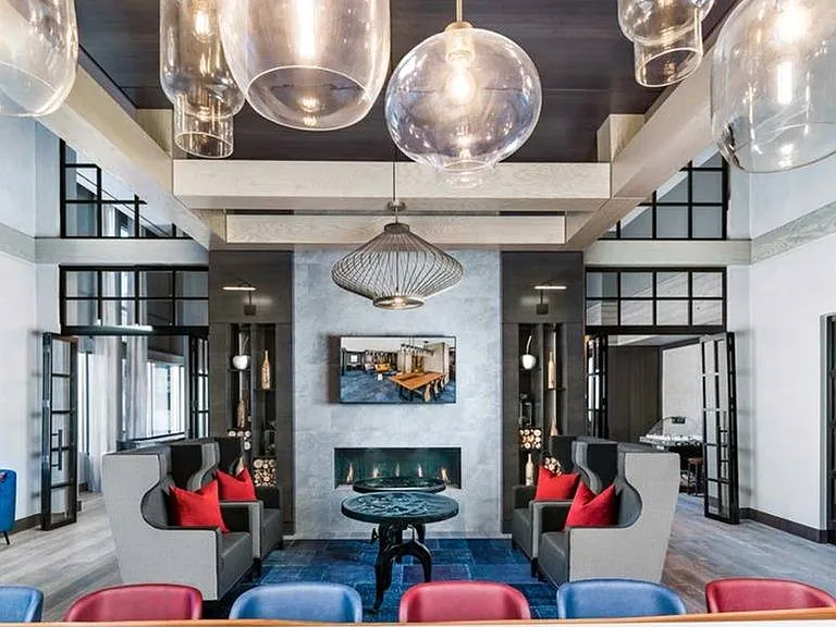 Expansive resident clubhouse with game room