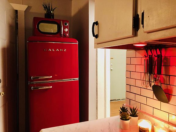 New fridge & microwave