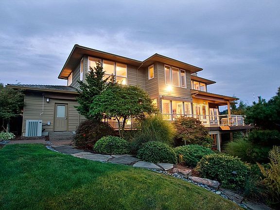 Back exterior of home - twilight