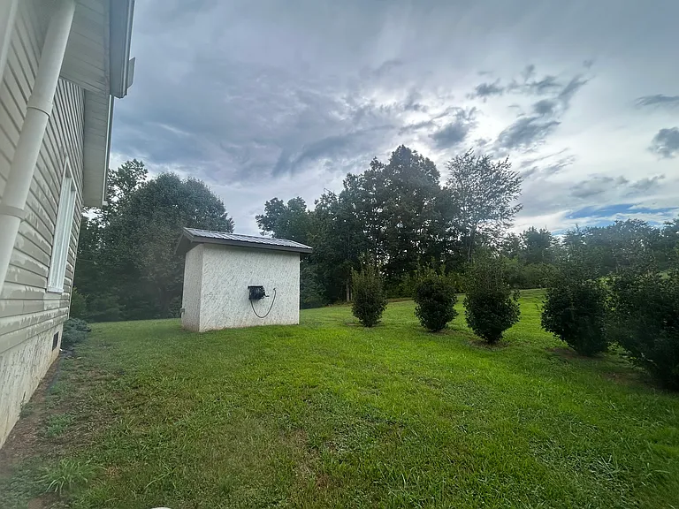 Back of storage building & yard