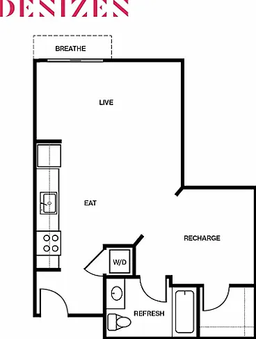 1B - 610 SQFT 1B - 610 SQFT
