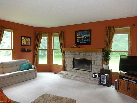 Family room with fireplace