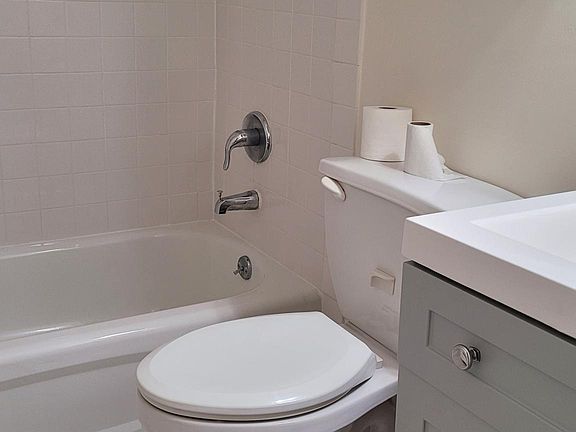 Updated tiled bathroom- View #1