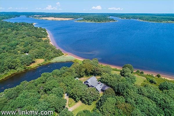 Stunning views of and access to Tisbury Great Pond and the Atlantic ocean beyond.