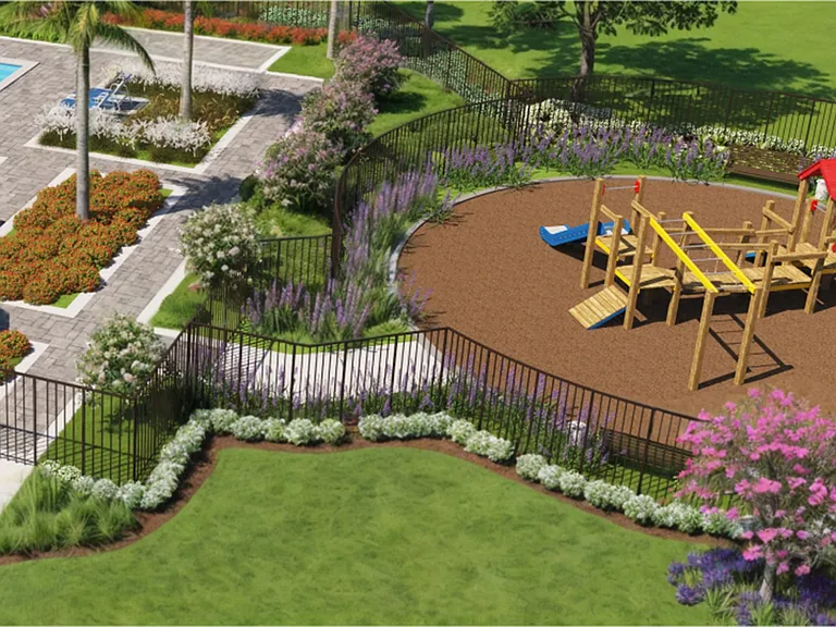 Play area - construction in progress.