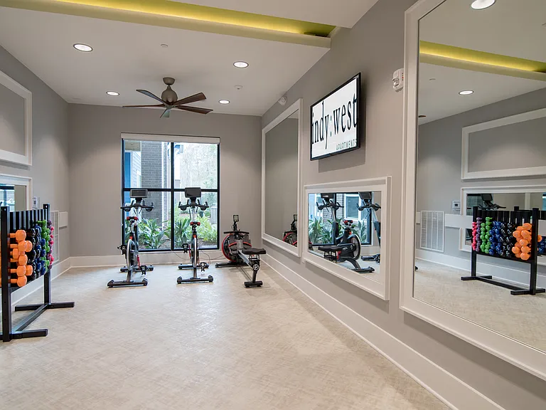 Yoga Studio Featuring The Mirror at Hawthorne at Indy West in Wilmington, NC