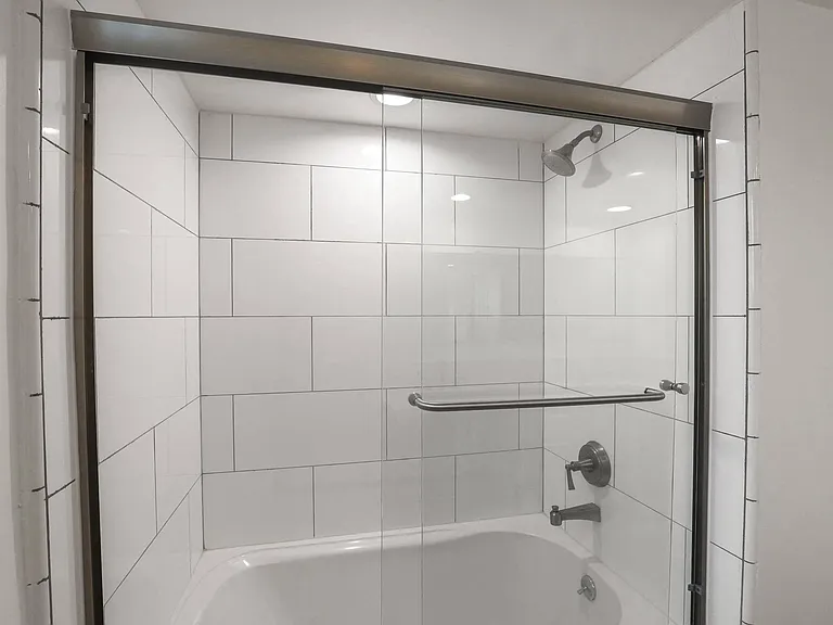 Full-Size Bathtub with Glass Doors