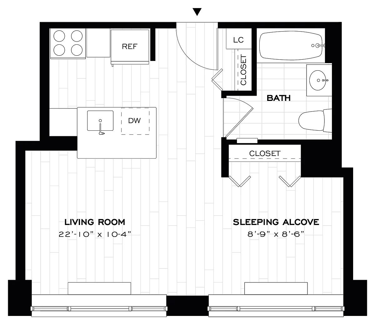 Floor plan Studio-S08