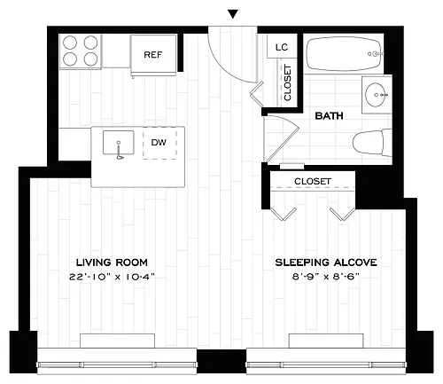 Floor plan Studio-S08
