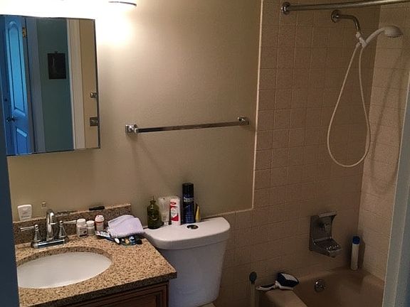 the bathroom