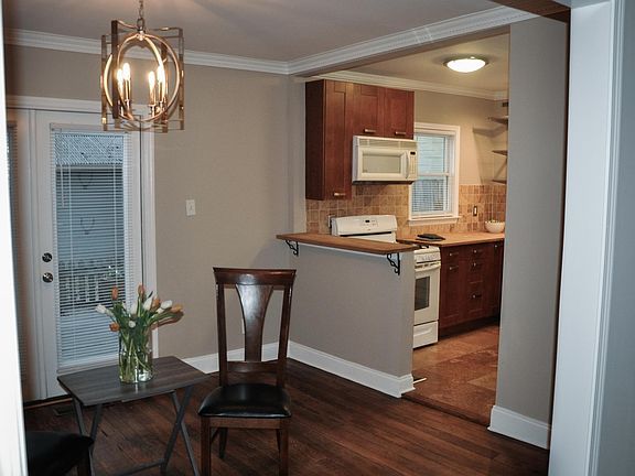 Dining room, breakfast bar and kitchen