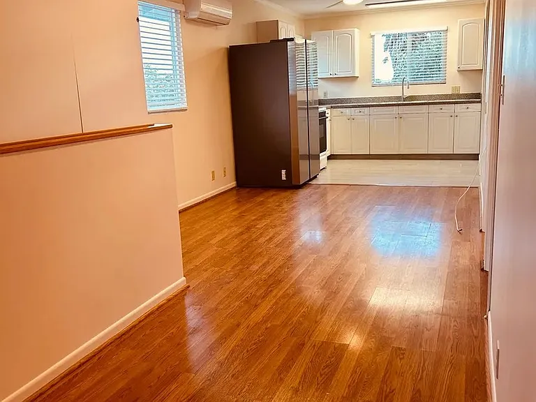 Main entrance, living room, AC, ceiling fan