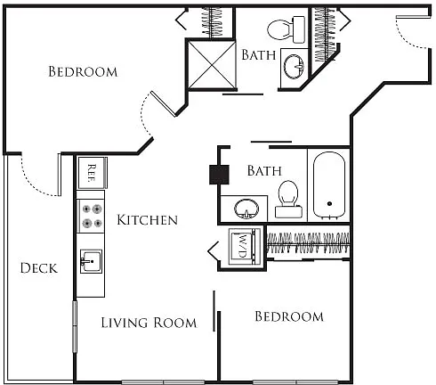 Floor plan Micro Two Bed - F3