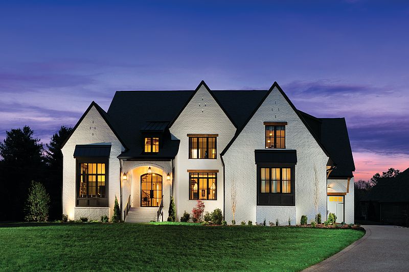 Front view at dusk