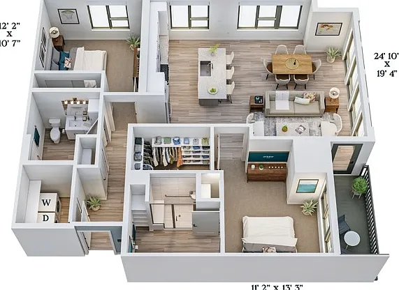 C14 | 2x2 | 1208 sq ft C14 | 2x2 | 1208 sq ft